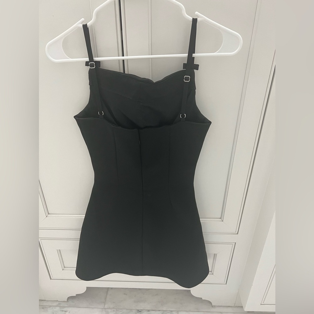 House of CB dainty satin a-line mini dress size XS in black - Picture 4 of 5